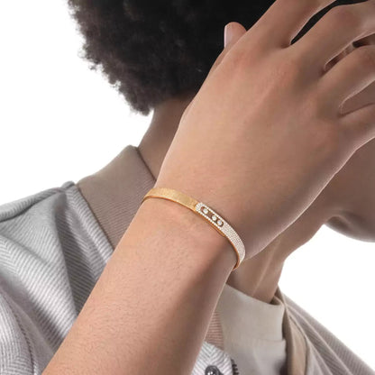 [Clara Jewely]Move Noa Cisel茅 half pav茅 bangle