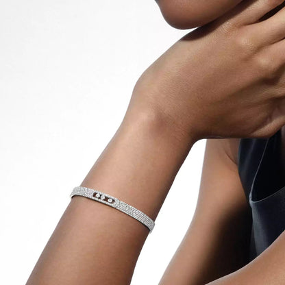 [Clara Jewely]Move Noa Full Pav茅 Diamond Bangle Bracelet