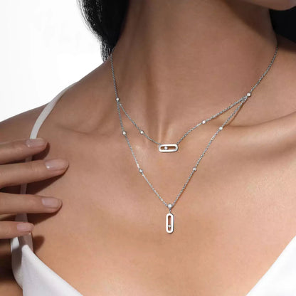 [Clara Jewely] Move Uno Diamond Necklace