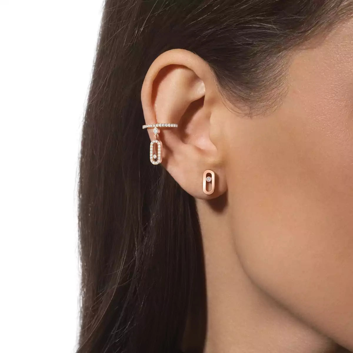[Clara Jewely]Move Uno Diamond Stud Earrings