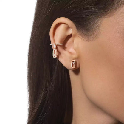 [Clara Jewely]Move Uno Diamond Stud Earrings