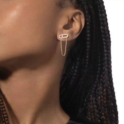 [Clara Jewely]Move Uno Diamond Earrings