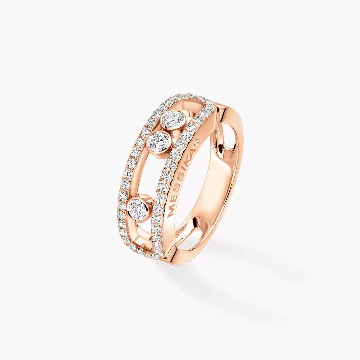 [Clara Jewely] Move Gold Diamond Pave_ Ring