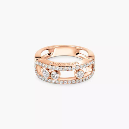 [Clara Jewely] Move Gold Diamond Pave_ Ring