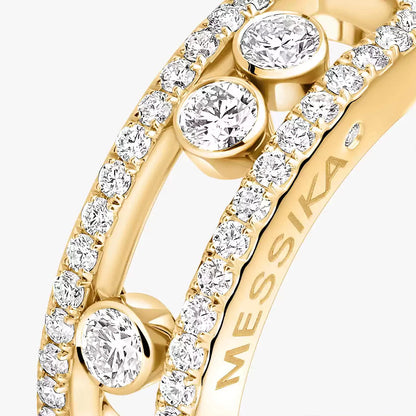 [Clara Jewely] Move Gold Diamond Pave_ Ring