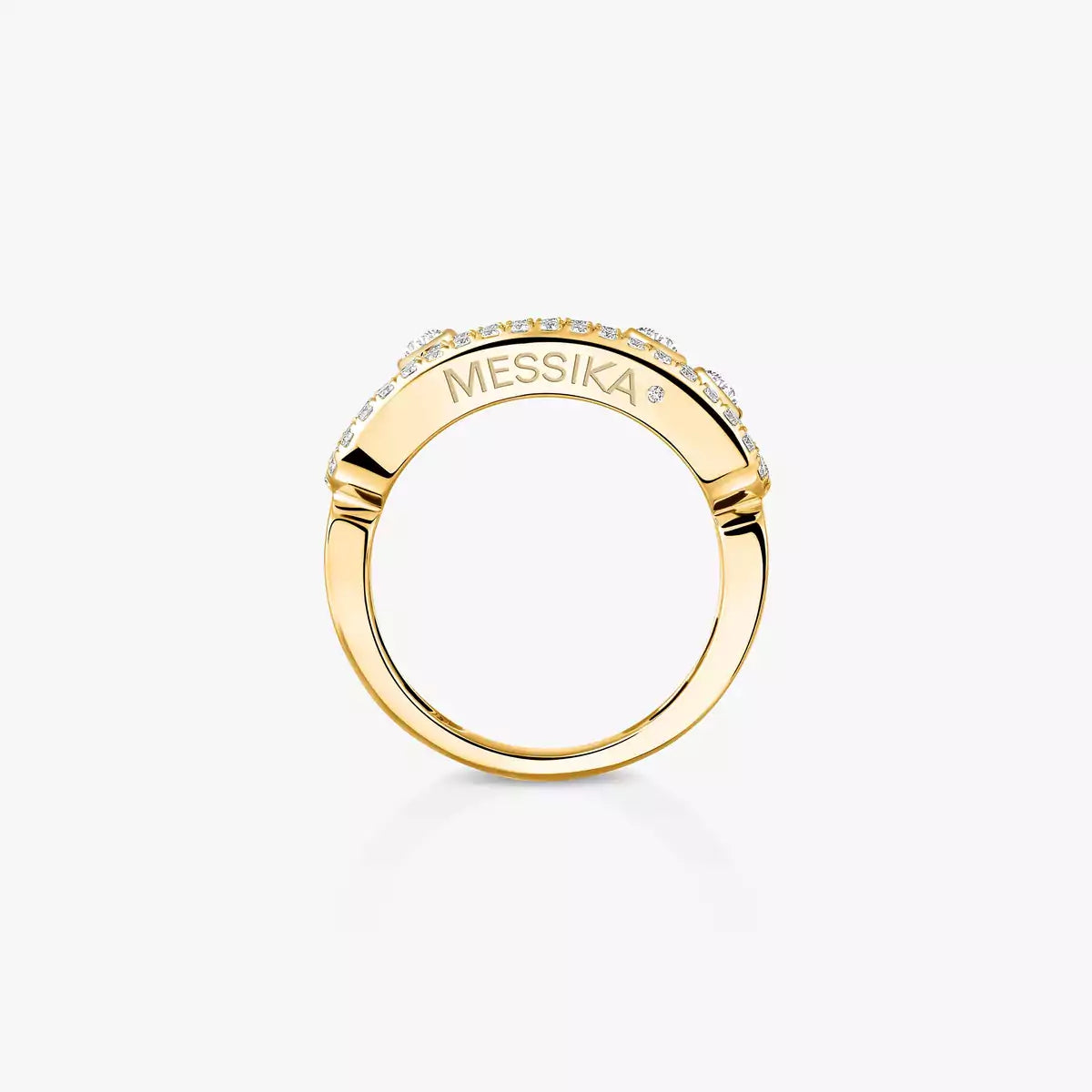 [Clara Jewely] Move Gold Diamond Pave_ Ring