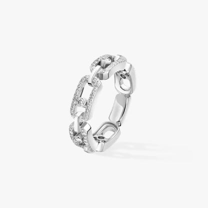 [Clara Jewely]Move Link Pave_-Set Diamond Ring in Gold