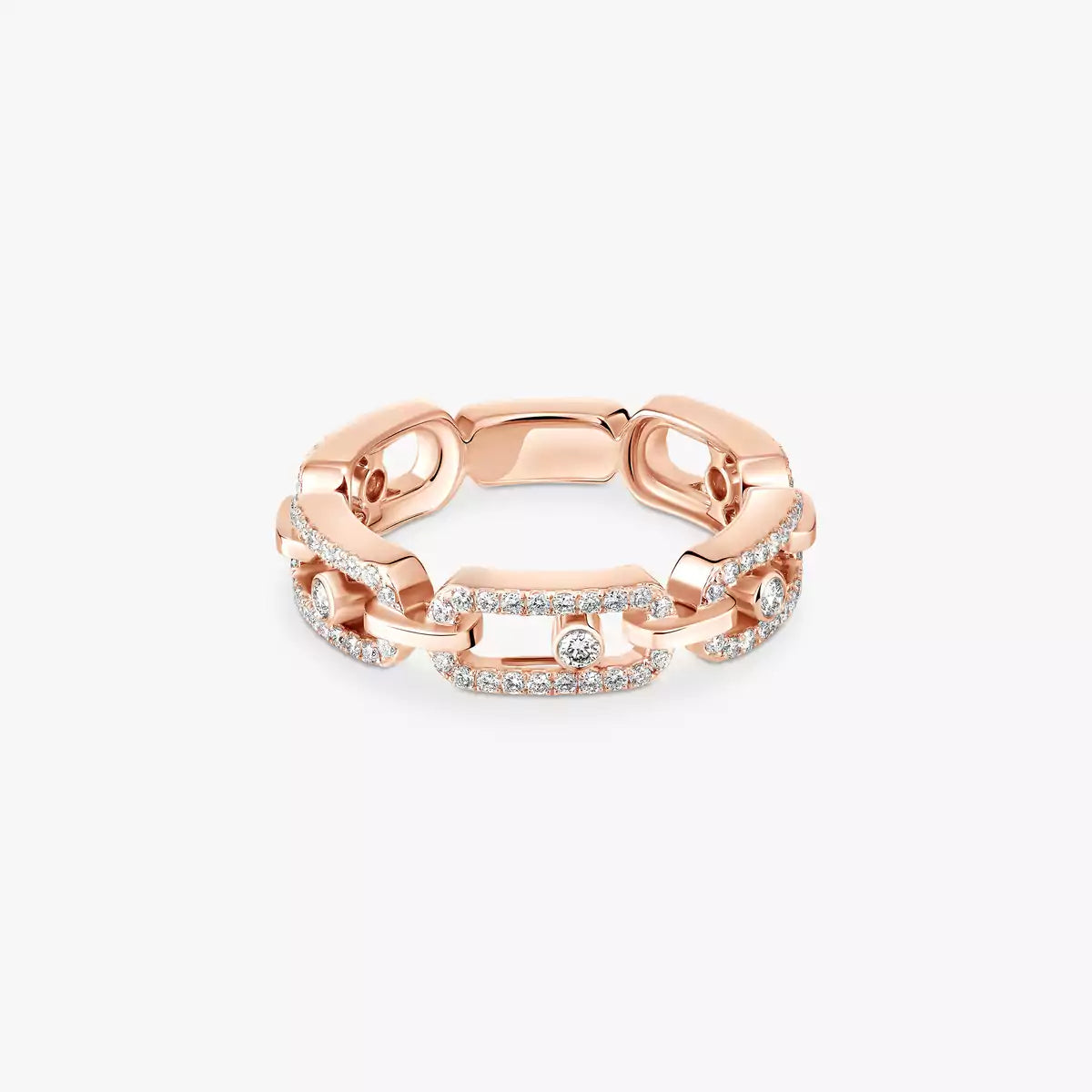 [Clara Jewely]Move Link Pave_-Set Diamond Ring in Gold