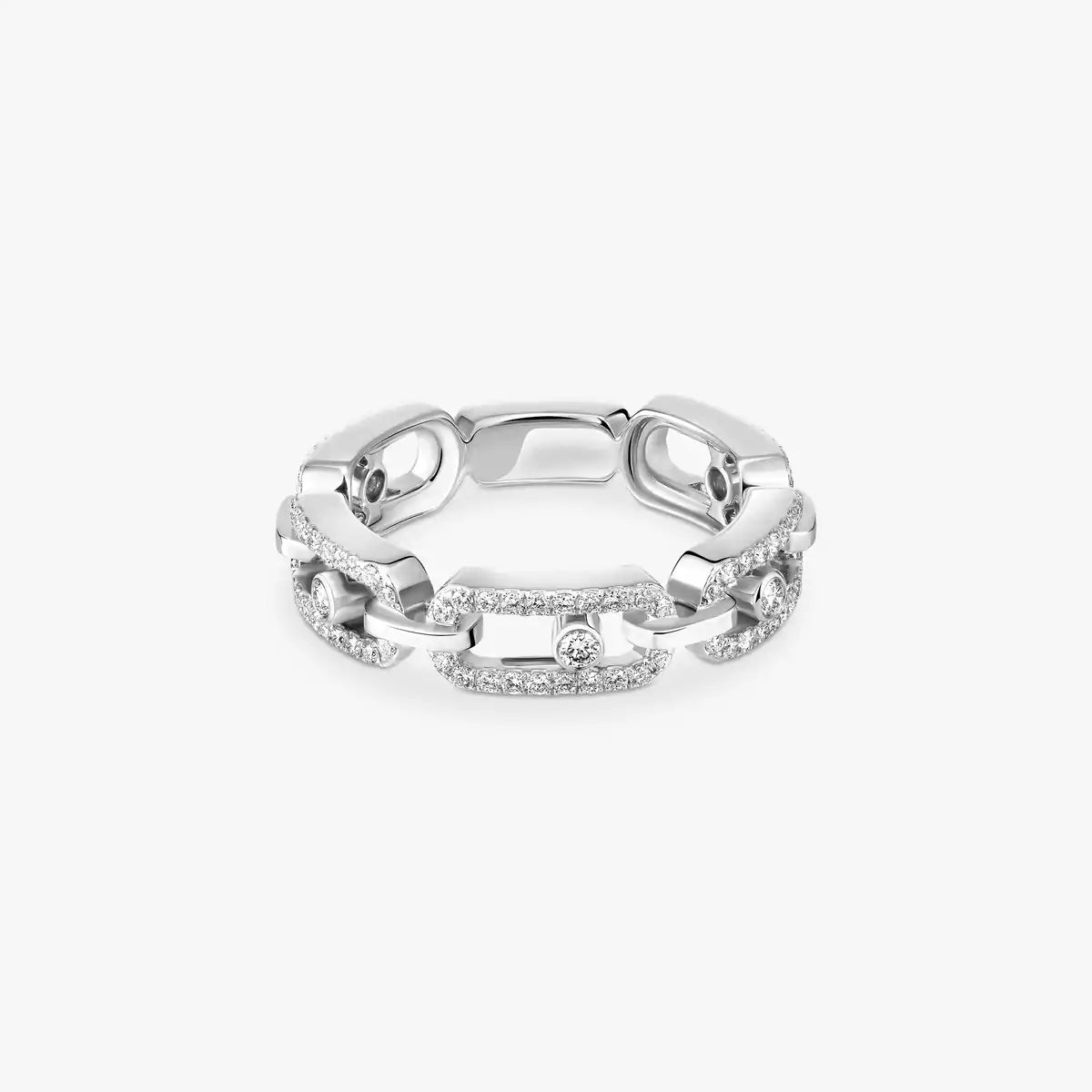 [Clara Jewely]Move Link Pave_-Set Diamond Ring in Gold