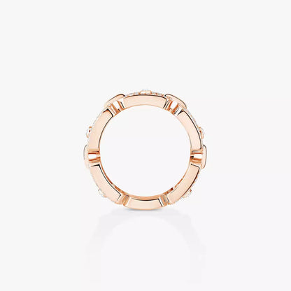[Clara Jewely]Move Link Pave_-Set Diamond Ring in Gold