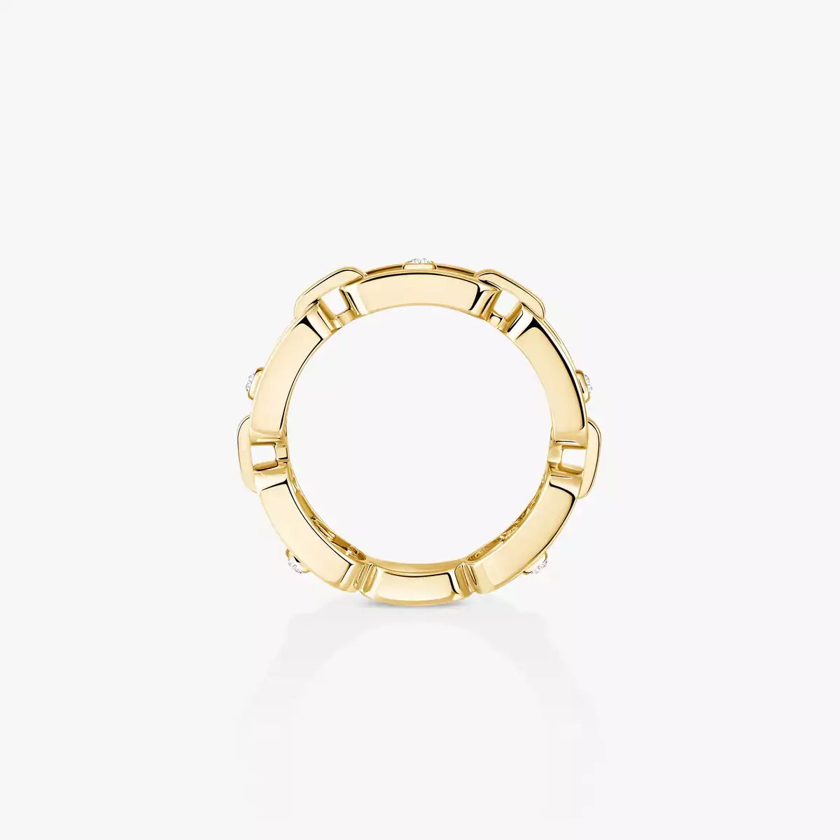[Clara Jewely]Move Link Pave_-Set Diamond Ring in Gold