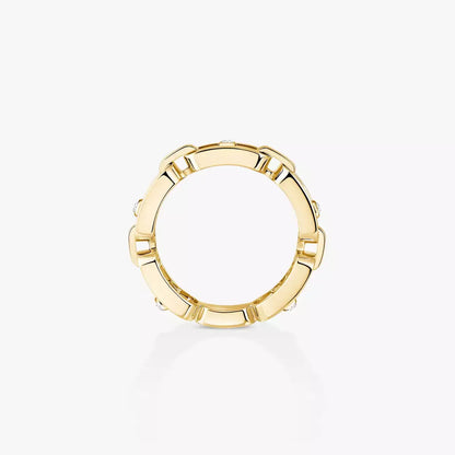 [Clara Jewely]Move Link Pave_-Set Diamond Ring in Gold