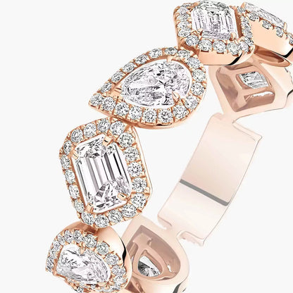 [Clara Jewely]Diamond Wedding Ring My Twin