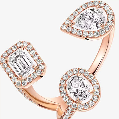 [[Clara Jewely] Diamond Ring 0,25ct My Twin Trilogy