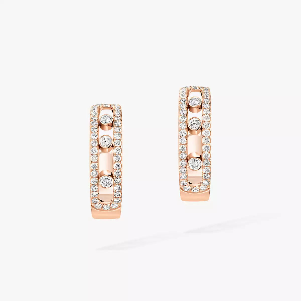 [Clara Jewely]Diamond Pave_ Hoop Earrings Move