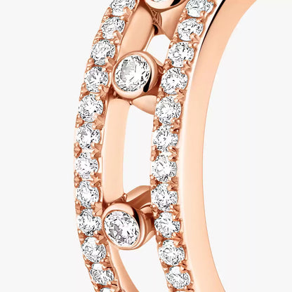 [Clara Jewely]Diamond Pave_ Hoop Earrings Move