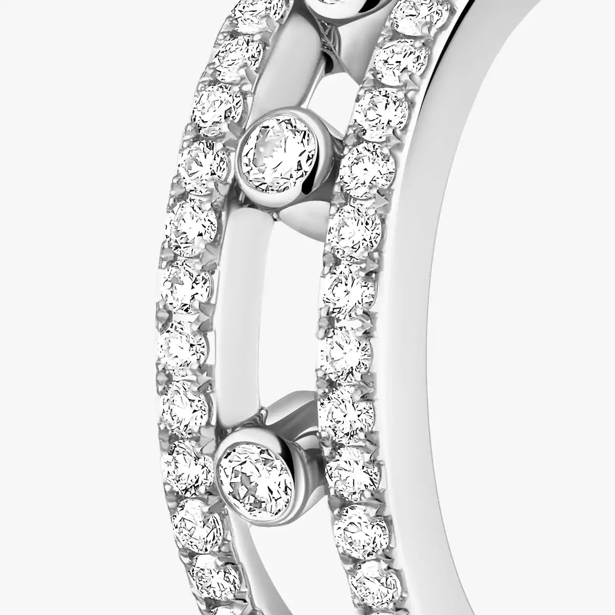 [Clara Jewely]Diamond Pave_ Hoop Earrings Move