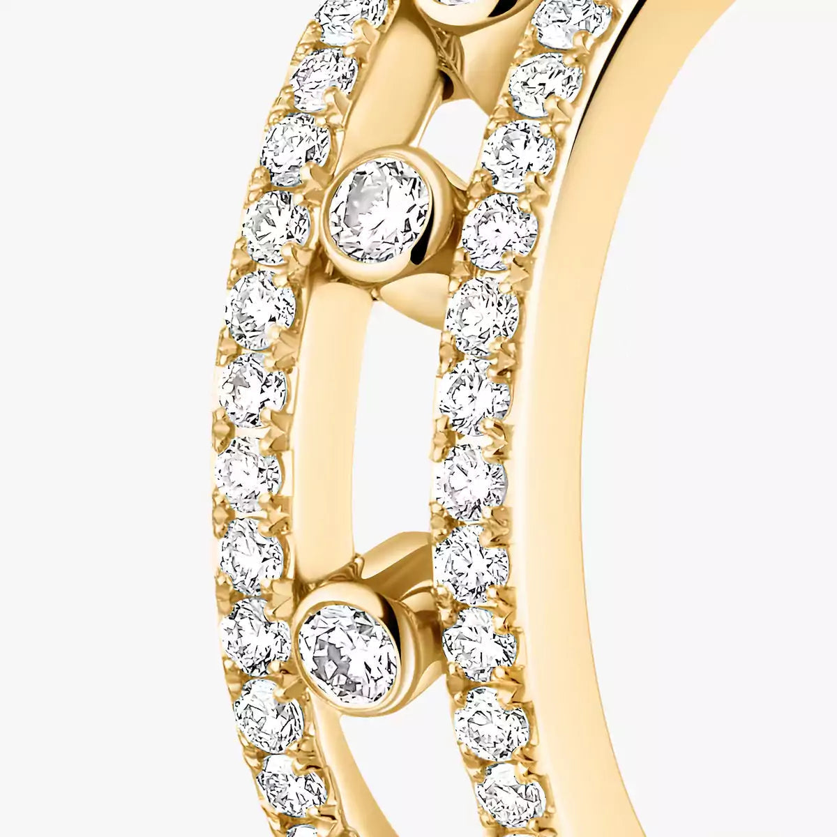 [Clara Jewely]Diamond Pave_ Hoop Earrings Move