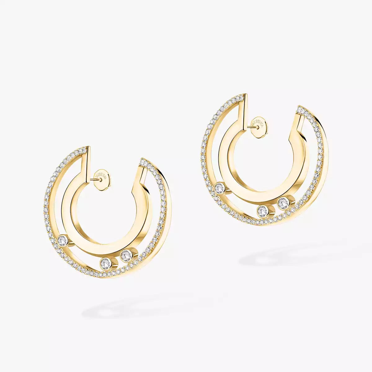 [Clara Jewely]Move Romane Small Diamond Hoop Earrings
