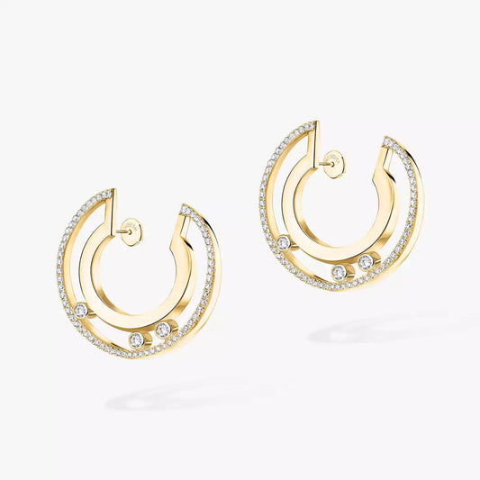 [Clara Jewely]Move Romane Small Diamond Hoop Earrings