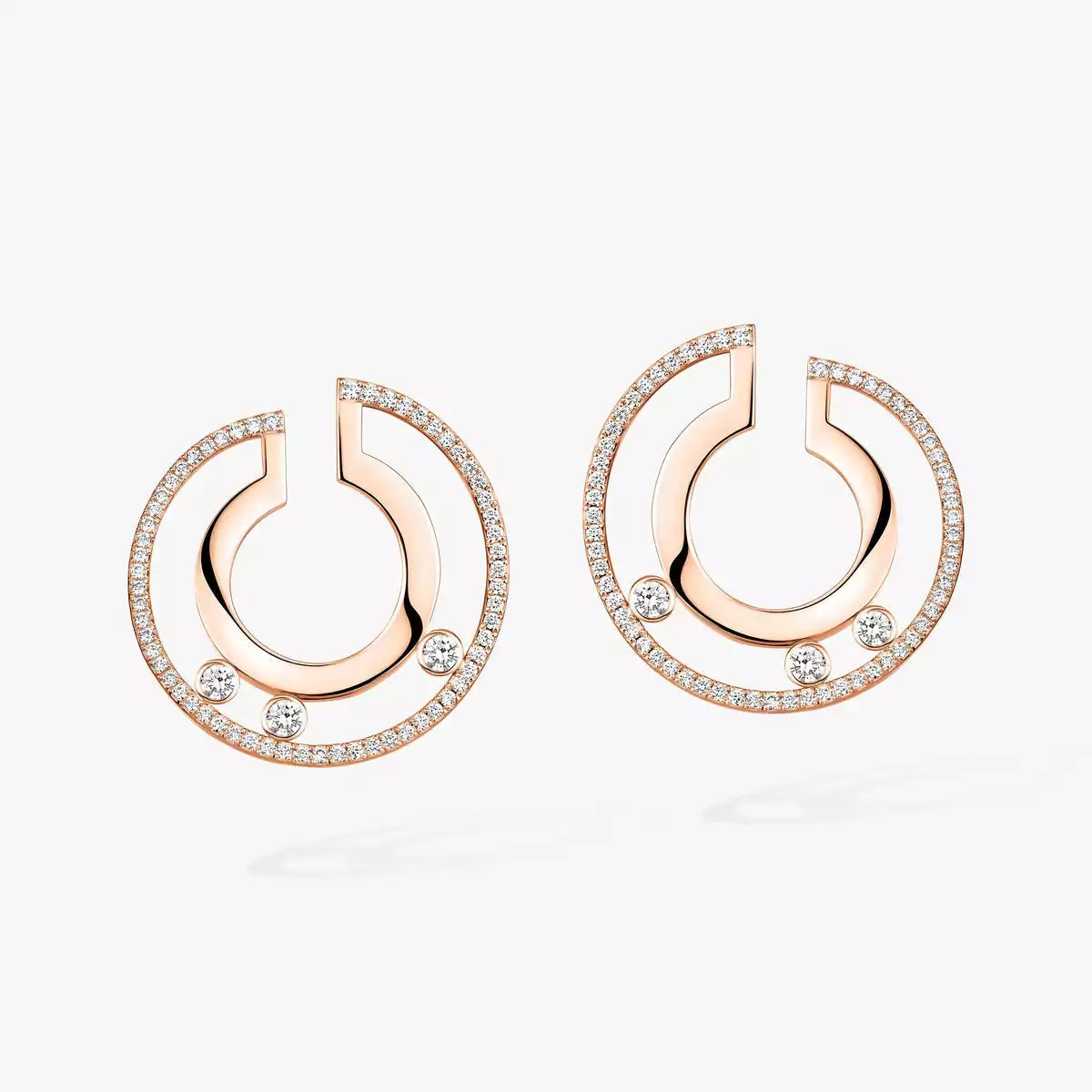 [Clara Jewely]Move Romane Small Diamond Hoop Earrings