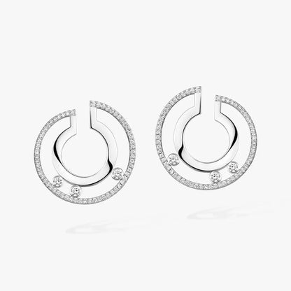 [Clara Jewely]Move Romane Small Diamond Hoop Earrings