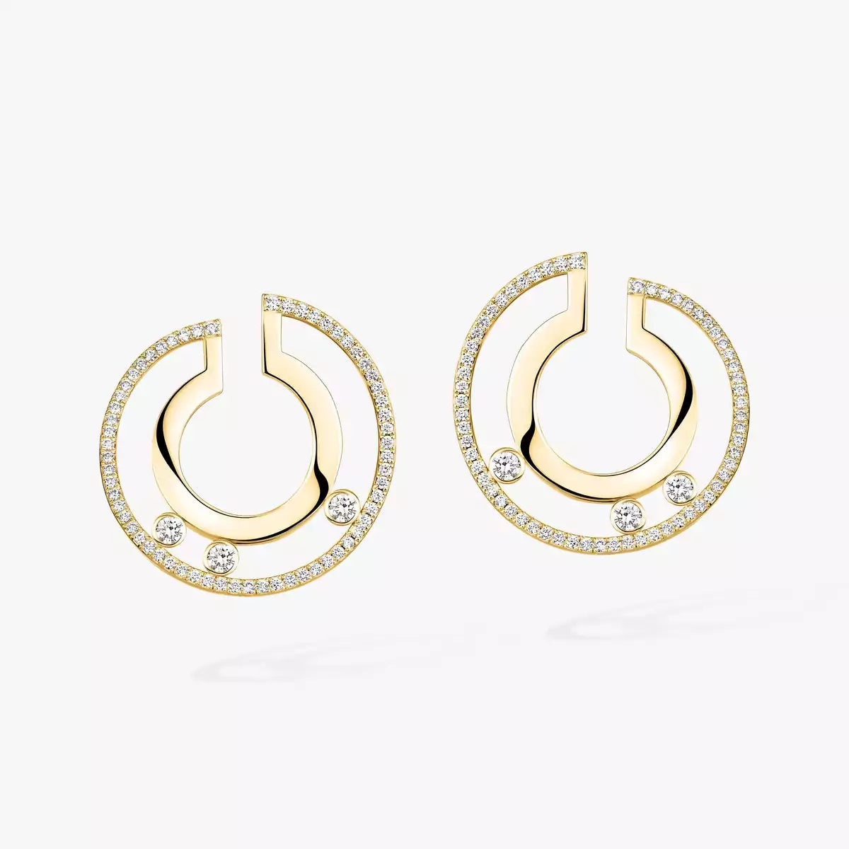 [Clara Jewely]Move Romane Small Diamond Hoop Earrings