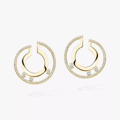 [Clara Jewely]Move Romane Small Diamond Hoop Earrings