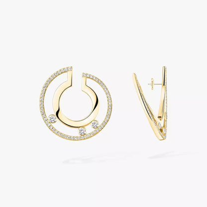 [Clara Jewely]Move Romane Small Diamond Hoop Earrings