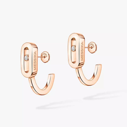 [Clara Jewely]Diamond Mini Hoop Earrings Move Classique