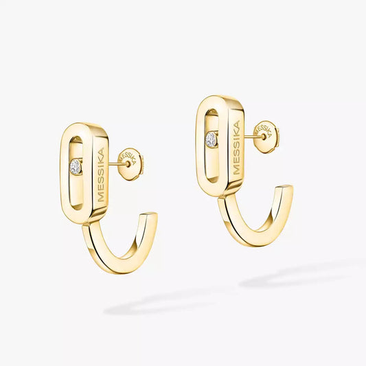 [Clara Jewely]Diamond Mini Hoop Earrings Move Classique