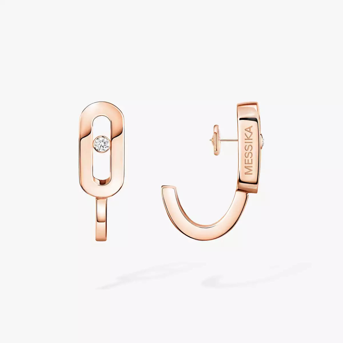 [Clara Jewely]Diamond Mini Hoop Earrings Move Classique