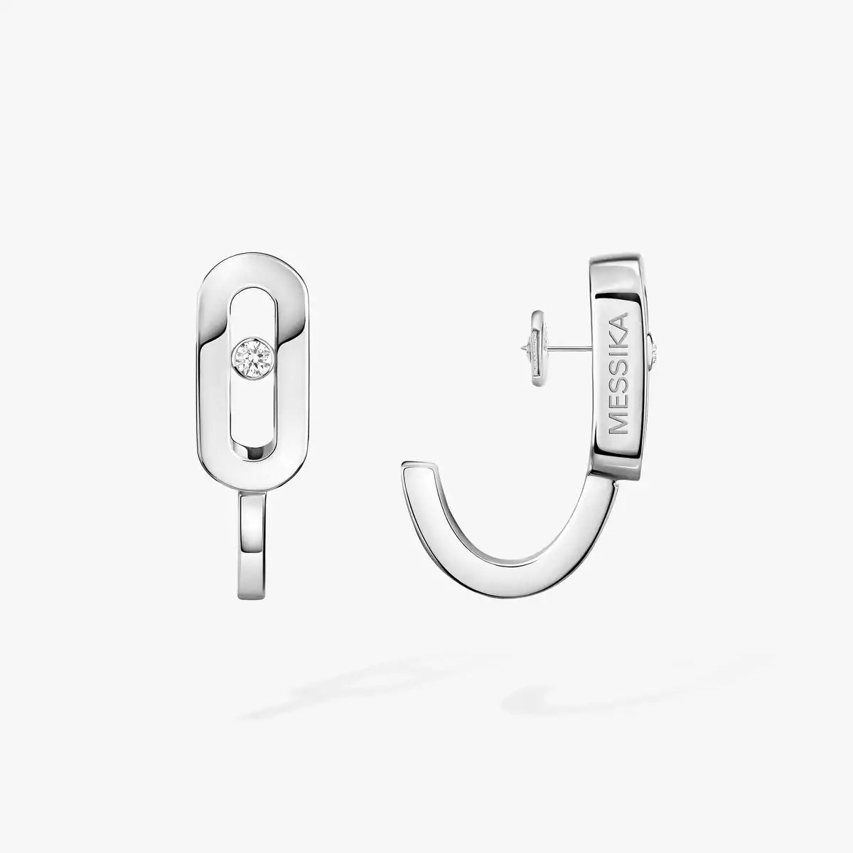 [Clara Jewely]Diamond Mini Hoop Earrings Move Classique