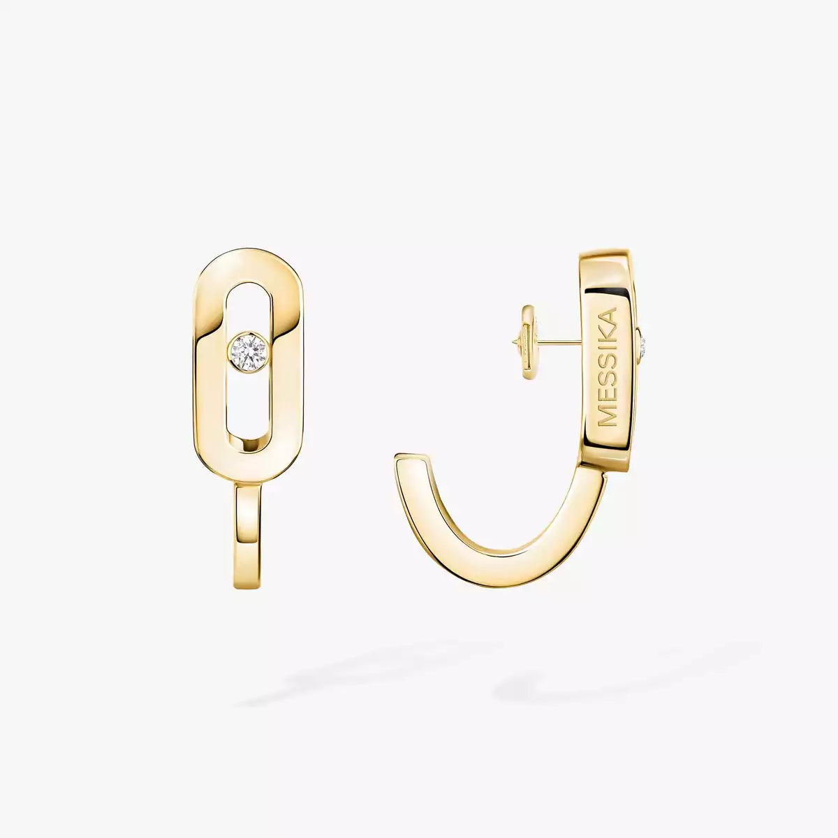 [Clara Jewely]Diamond Mini Hoop Earrings Move Classique