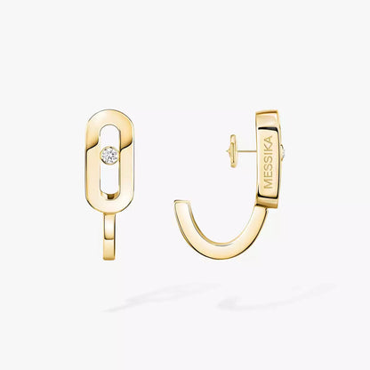[Clara Jewely]Diamond Mini Hoop Earrings Move Classique