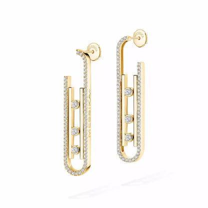 [Clara Jewely]Diamond Pendant Earrings Move 10Th