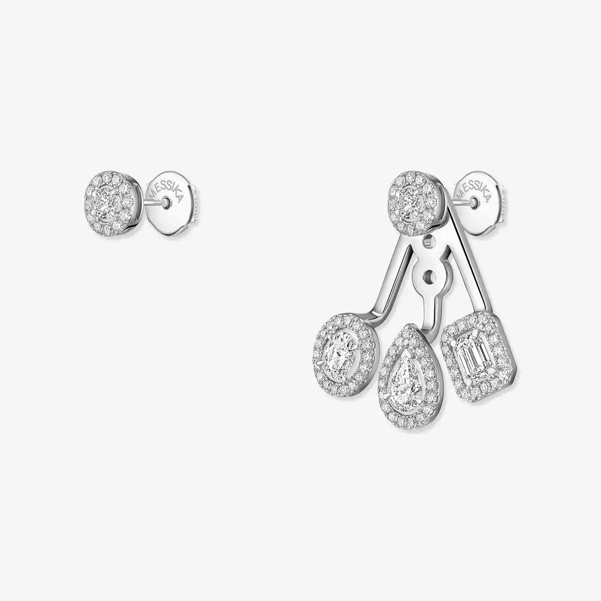 [Clara Jewely] My Twin Trio  Diamond Earrings