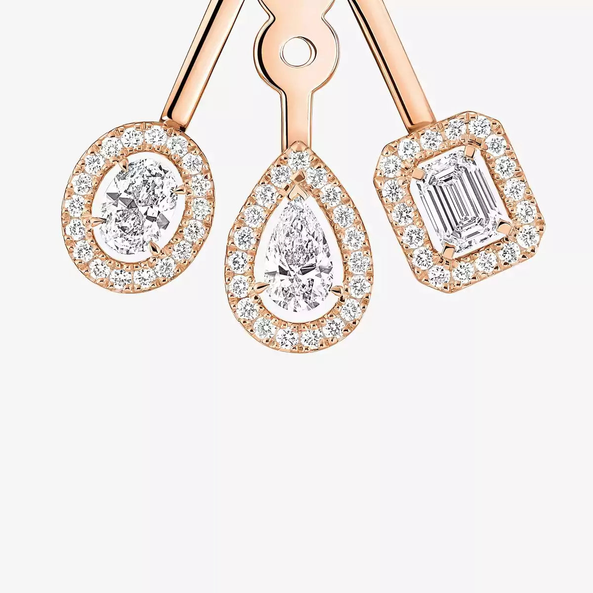 [Clara Jewely] My Twin Trio  Diamond Earrings