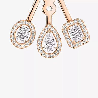 [Clara Jewely] My Twin Trio  Diamond Earrings