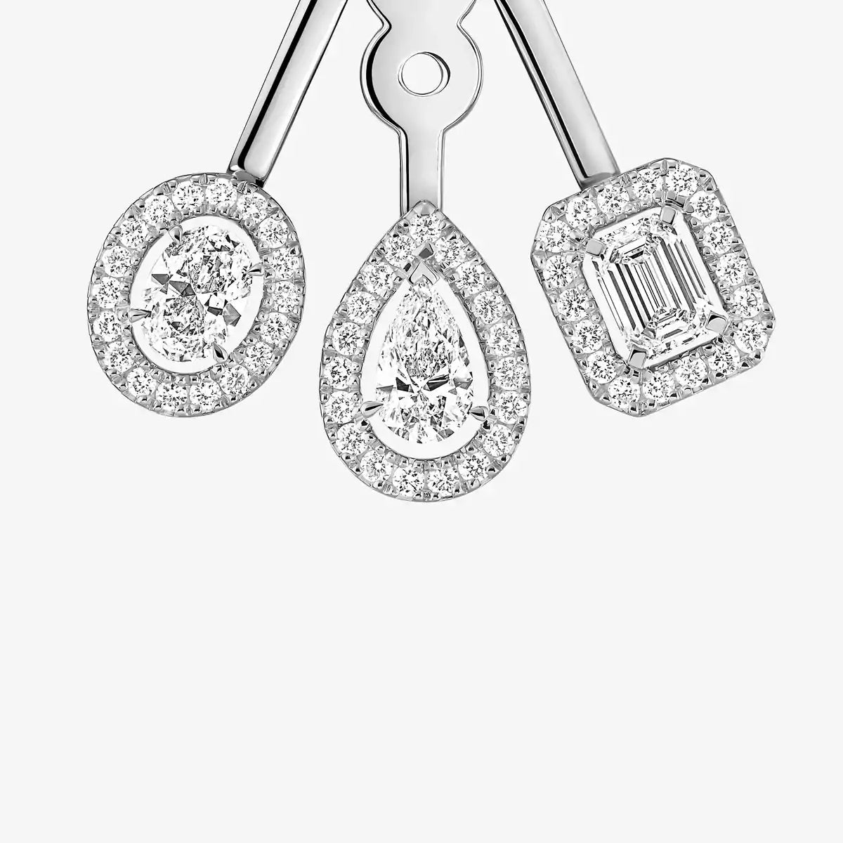 [Clara Jewely] My Twin Trio  Diamond Earrings