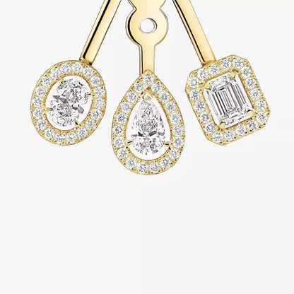[Clara Jewely] My Twin Trio  Diamond Earrings