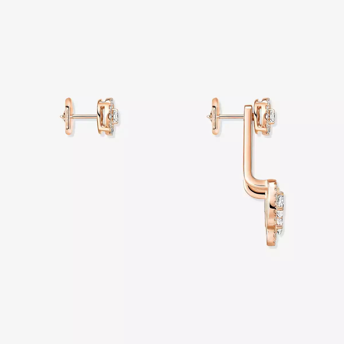 [Clara Jewely] My Twin Trio  Diamond Earrings