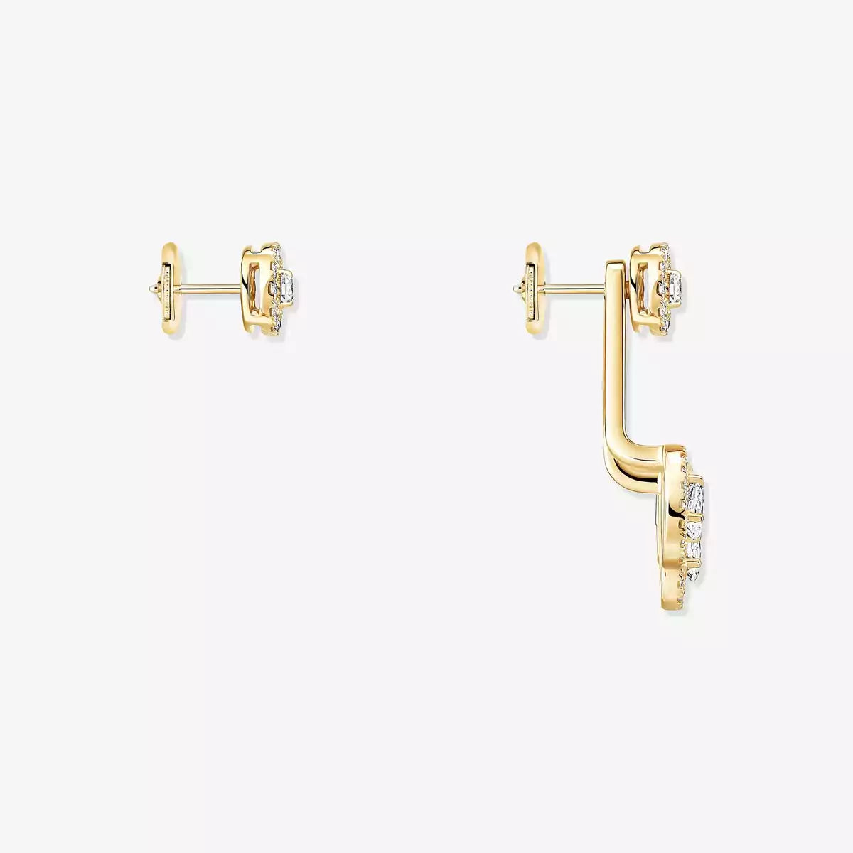 [Clara Jewely] My Twin Trio  Diamond Earrings