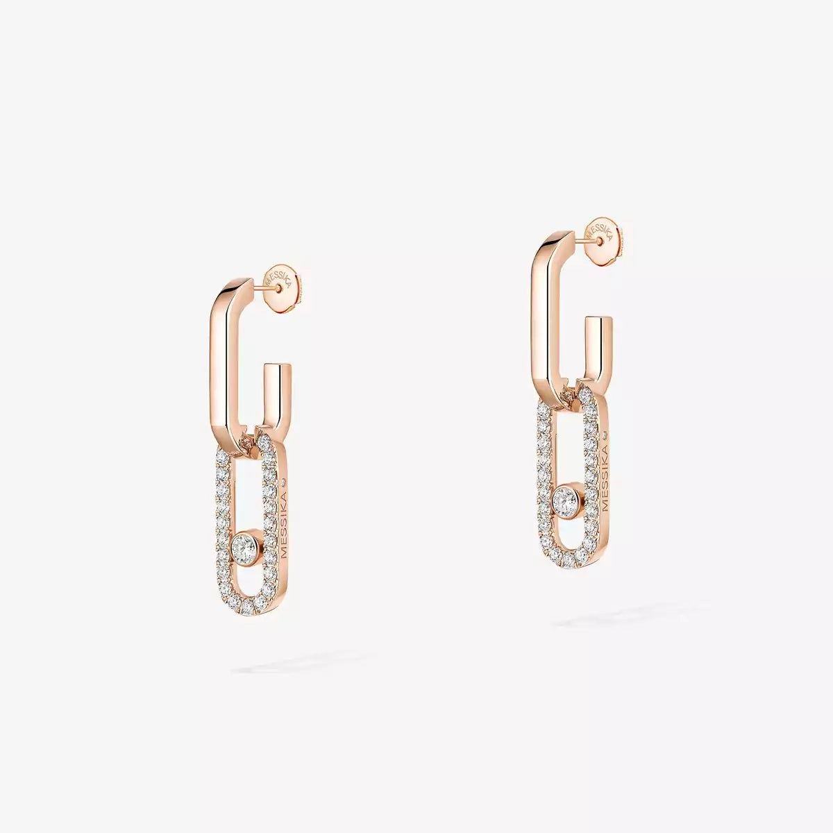 [Clara Jewely]Move Link Diamond Earrings