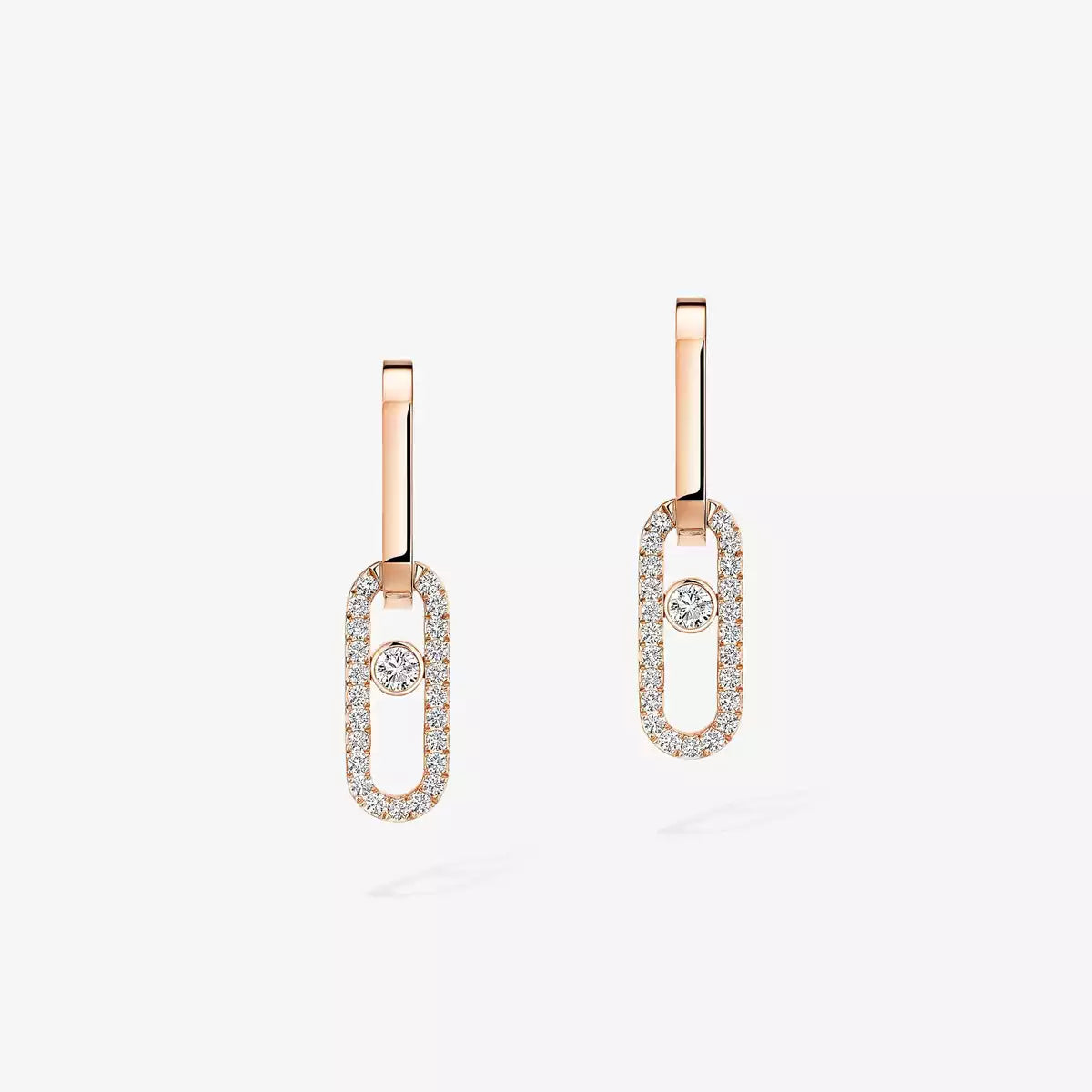 [Clara Jewely]Move Link Diamond Earrings