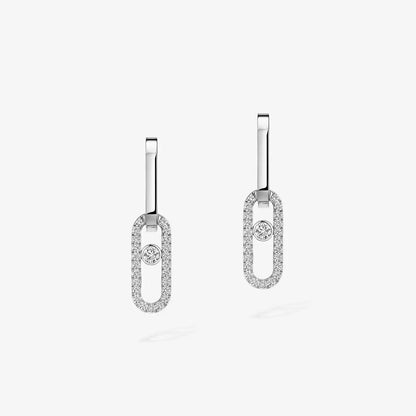 [Clara Jewely]Move Link Diamond Earrings