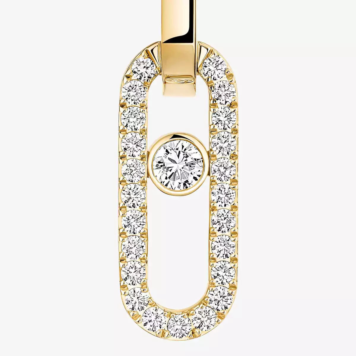 [Clara Jewely]Move Link Diamond Earrings