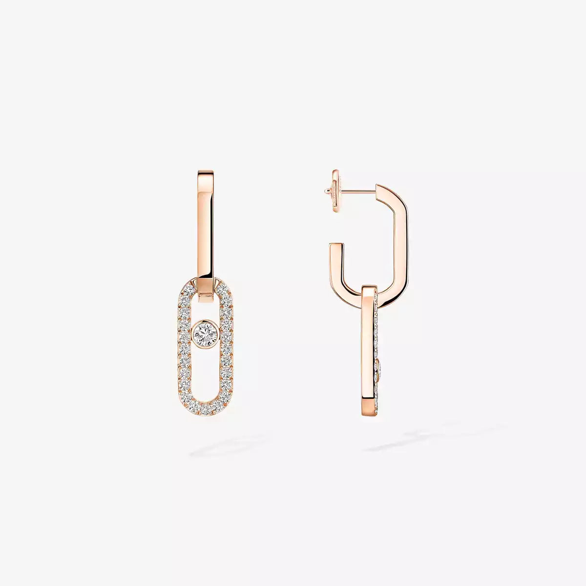 [Clara Jewely]Move Link Diamond Earrings