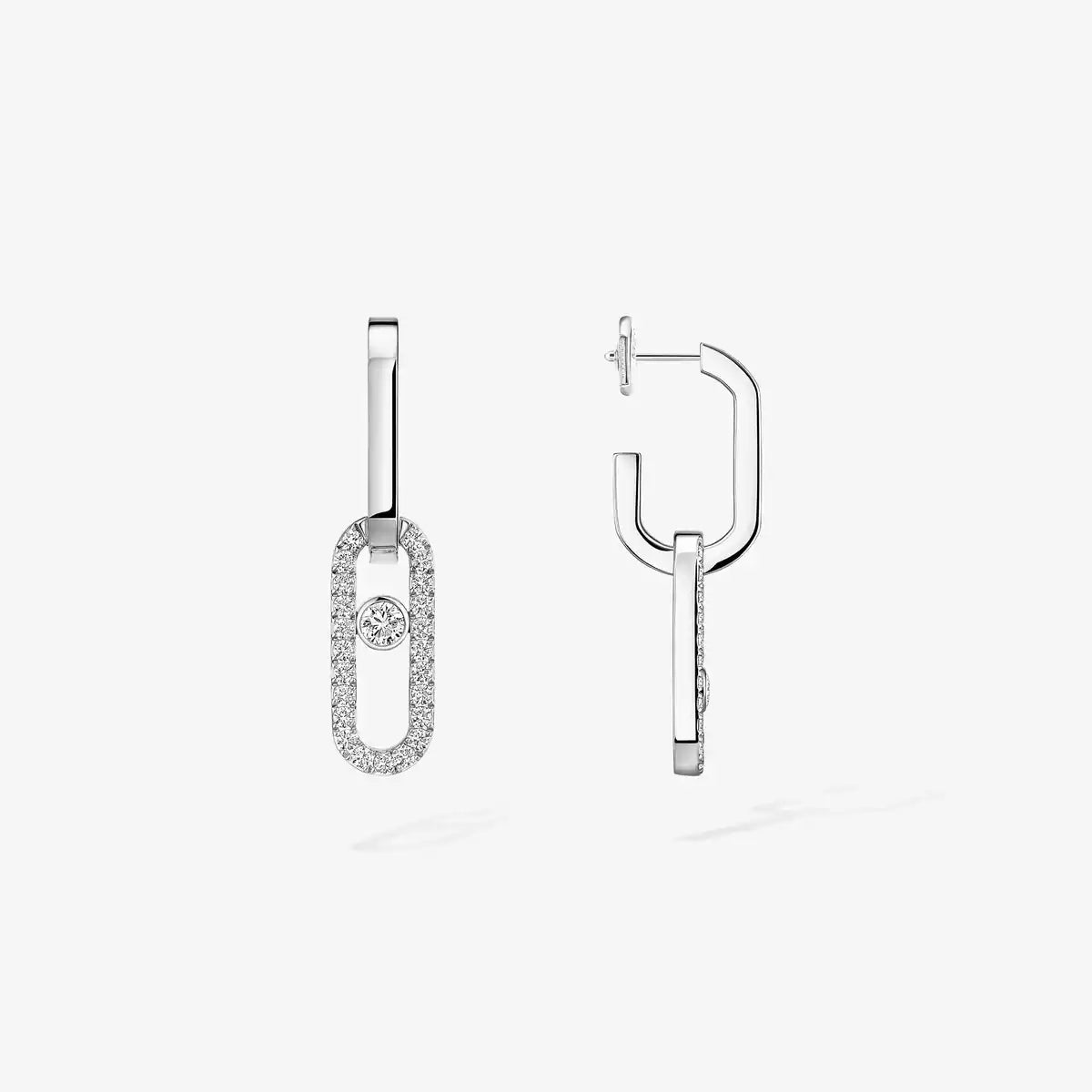 [Clara Jewely]Move Link Diamond Earrings