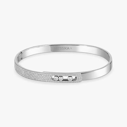 [Clara Jewely]Move Noa Rose Gold Pav茅 Diamond Bangle Bracelet